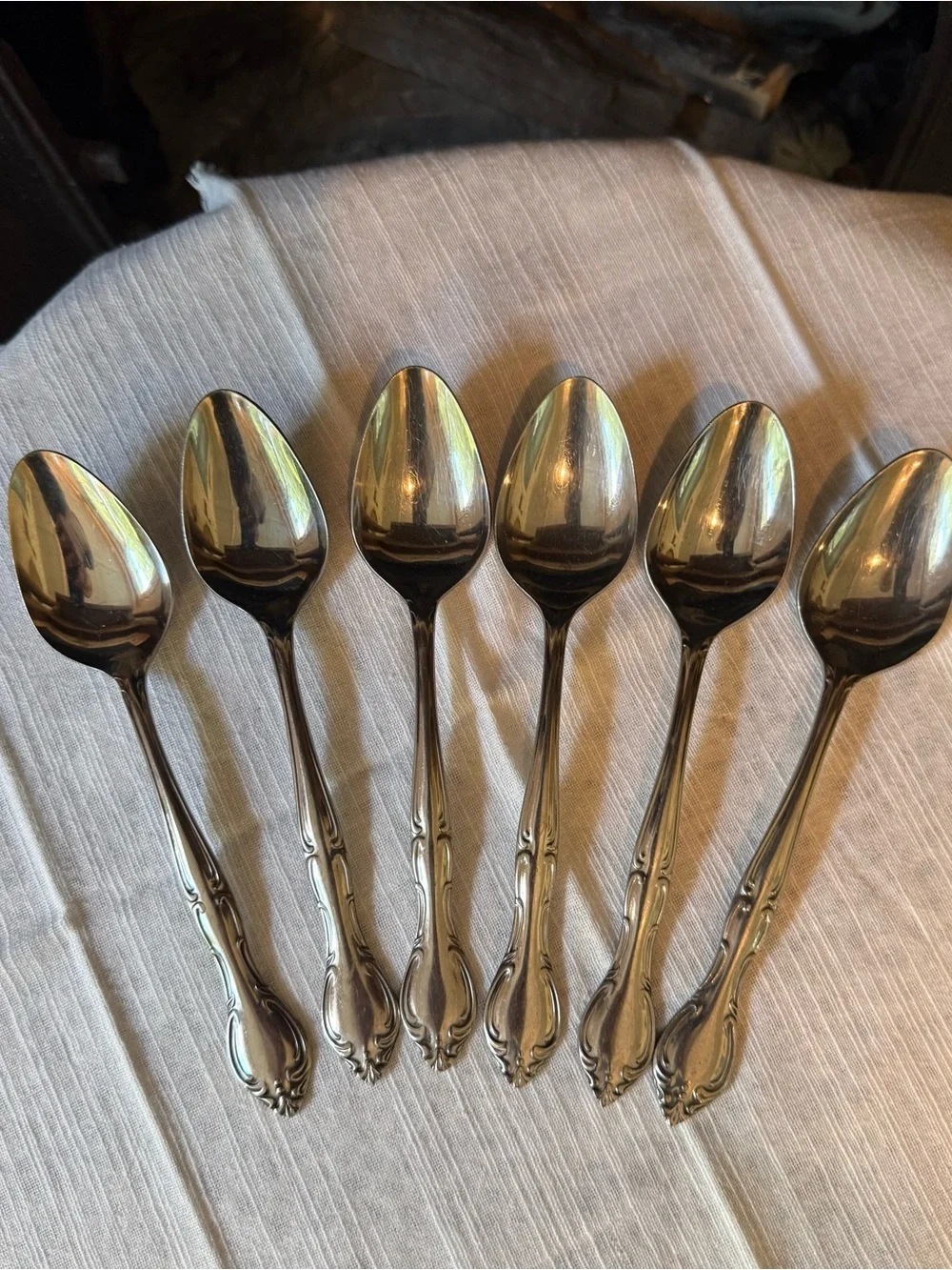 Hampton Court Stainless Japan Set of Six Tablespoons Vintage Flatware